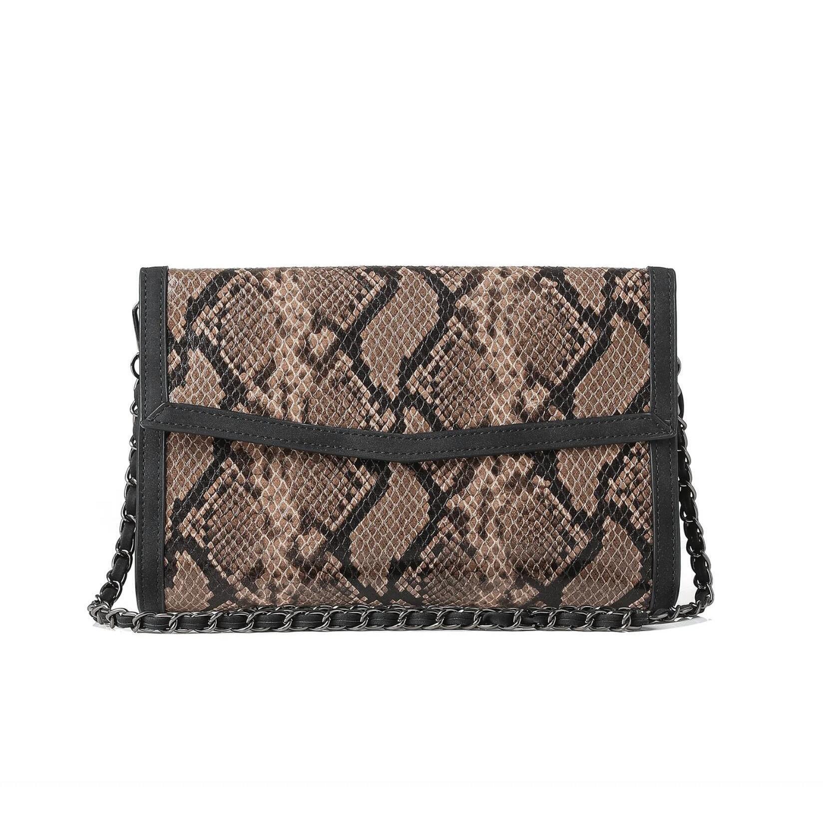New Haute Shore Women's Beth Python Clutch Bag In Brown Python